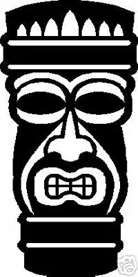 Tribal Tiki Vinyl Window Decal Bumper Sticker