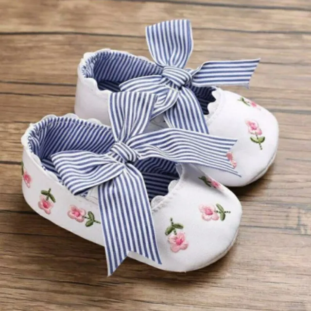 1 Pair Infant Shoes Bow-knot Design Decorative Lovely Bow Baby Girls Sneakers