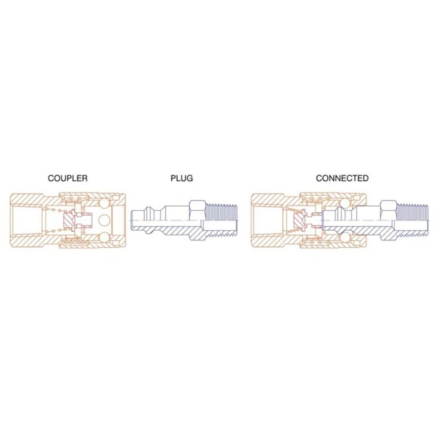Raccord Double Sortie Pour Ligne Air Comprimé - Filetage 1/4" - Nickelé - Neuf