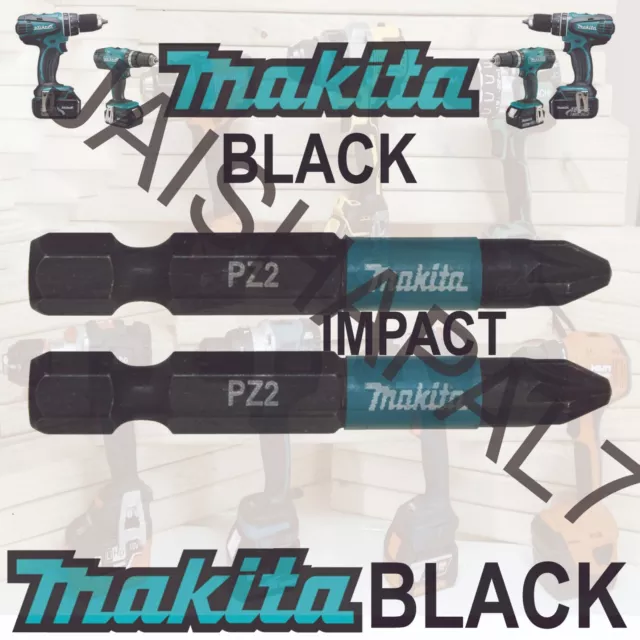 Makita Impact Black Pozi Screwdriver Bits PZ2 Drive Driver Bit Impact Duty