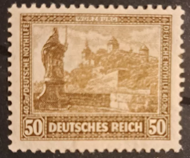 50+40 Pfennig 1930 "Würzburg" Nothilfeserie ; DR Michelnr. 453 entfalzt !