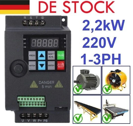 DEWIN Frequenzumrichter 230V – 1-phasig Auf 3-pha Produktbild-Vorschau 8