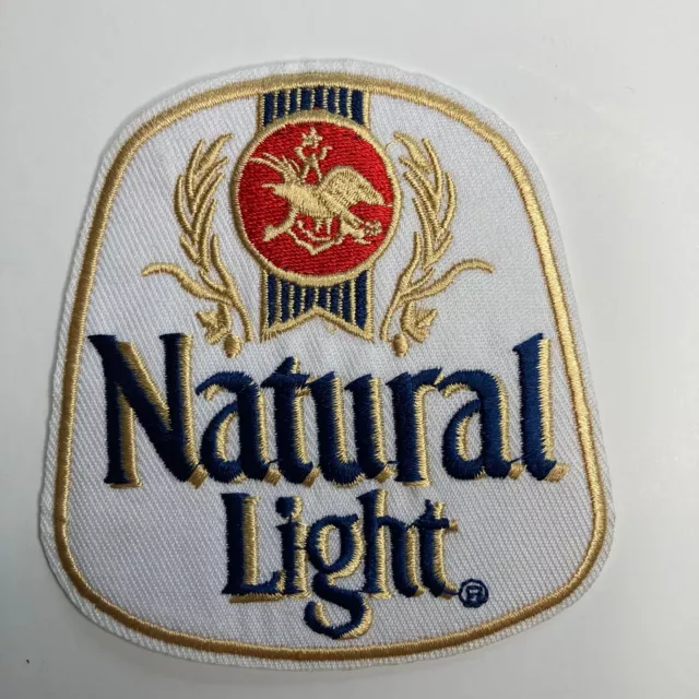 Natural Light Beer Patch Anheuser Busch  Sew On/Iron On Embroidered