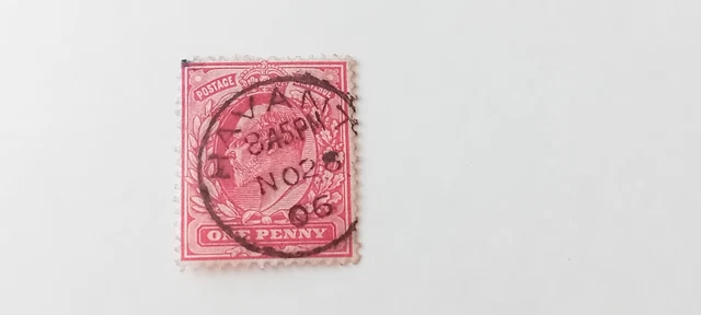 GB KEV11 1d Red - Havant Hampshire Postmark