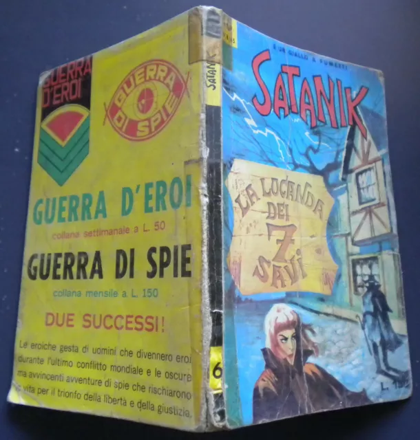 Satanik 16/1965 La Locanda Dei 7 Savi Fumetto Per Adulti Thriller Nero Italiano