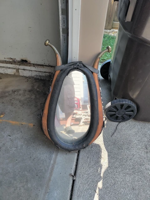 vintage horse collar mirror