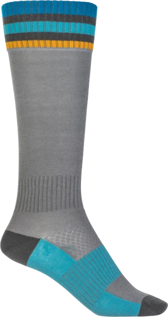 Fly Racing MX Grey Youth Thin Socks
