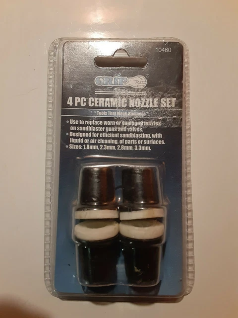 Grip 4 PC Ceramic Nozzle Set For Sand Blasters 10460