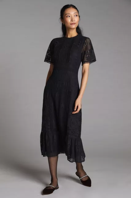 New Anthropologie Forever That Girl Slim Lace Midi Dress Size Small MSRP: $198