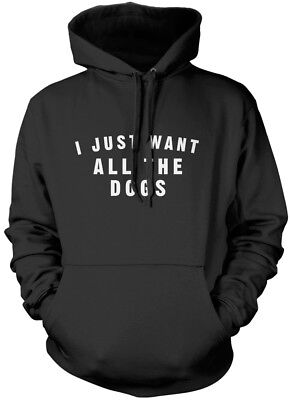 I Just Want All The Dogs Shirt - Dog Lover Walking Kids Unisex Hoodie