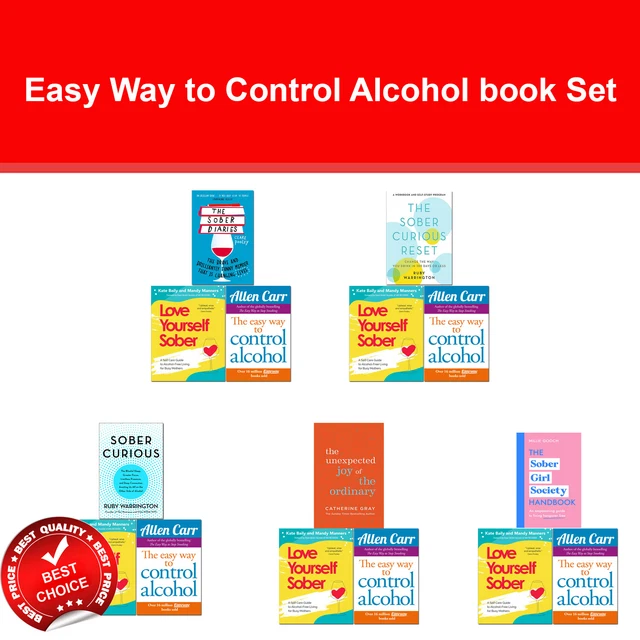 EASY WAY TO Control Alcohol 3 books Set Sober Diaries, Sober Curious