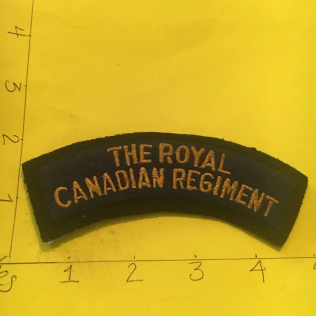 VINTAGE THE ROYAL Canadian REGIMENT army uniform tab flash patch 6/8/23 ...