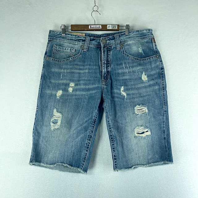 Rivet De Cru Thomas Mens Denim Shorts Blue Tag Size 38 Cut-Off Regular Fit Denim Rivet De Cru Thomas Mens Denim Shorts Blue Tag Size 38 Cut-Off Regular Fit Denim