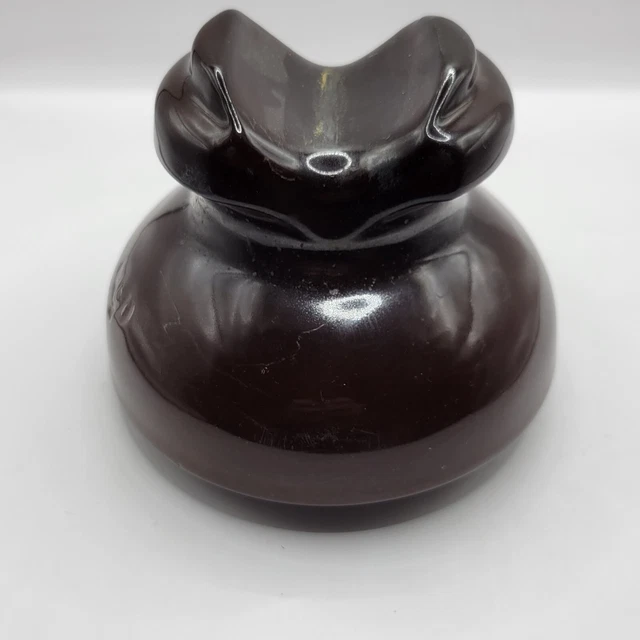 Locke Large Brown Porcelain Insulator 5 1/2" Diameter