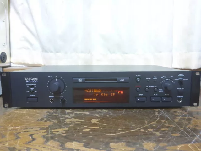 Tascam Md-350 Mini Disc Player / Recorder Md Deck 100V