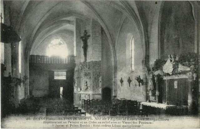 CPA - Boissy-sous-St-Yon - Nef de L'Eglise