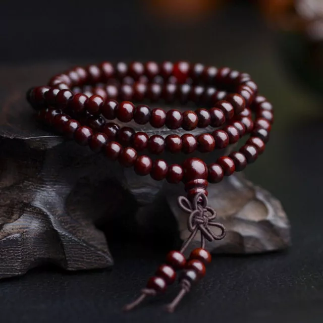 Sandalwood Tibetan Buddhism Mala Sandal Prayer Bead 108 Beads Bracelet Necklace