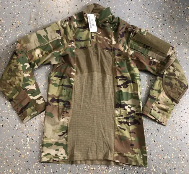 Advanced Combat Shirt Adult Small Camo Flame Resistant Long Sleeve Military Mens