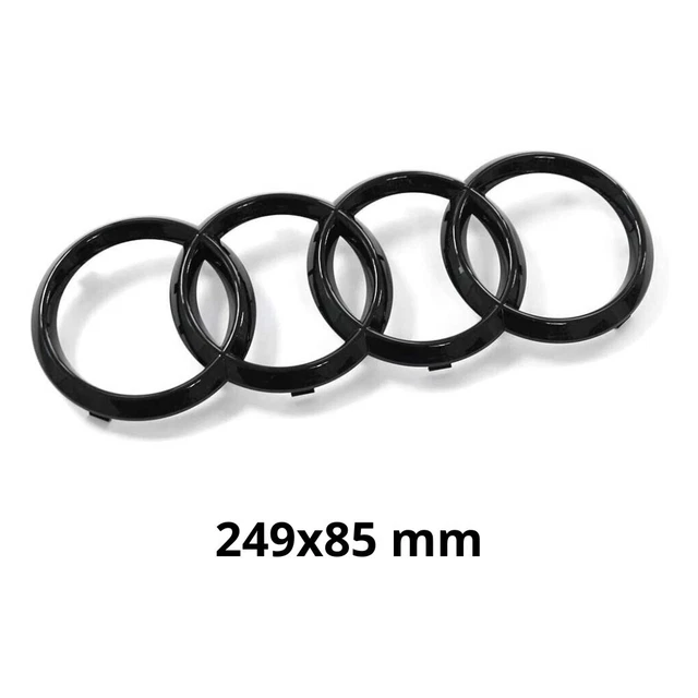 Stemma Anteriore Cofano Logo AUDI 249x85mm AUDI TT MK2 A4 A5 NERO LUCIDO