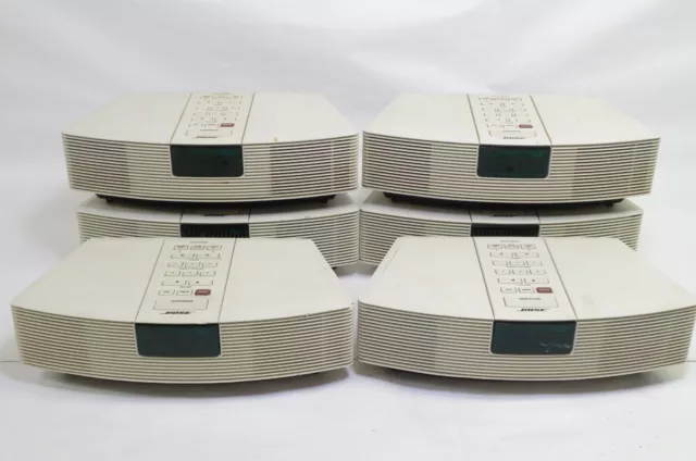 Lot of 7 Bose AWR1-1W Acoustic Wave Clock Radio White For Parts Or Repair AS-IS