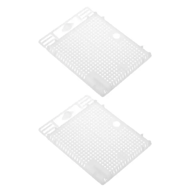 Plastique Reine Abeille Cage Cadre Apiculture Équipement Outil Blanc 2Pcs