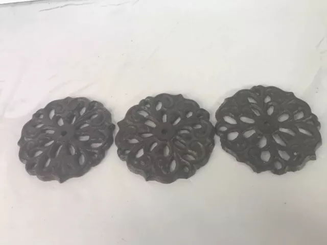 Rustic Contemporary Cast Iron Wall Art 3 Pc Set NWOT