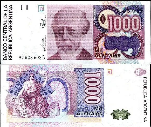 Argentina 1000 Australes ND 1988 P 329 UNC