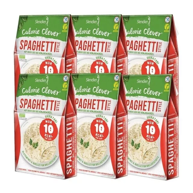 Slendier 6 x Bio Konjak Pasta Spaghetti-Style 2.4 kg