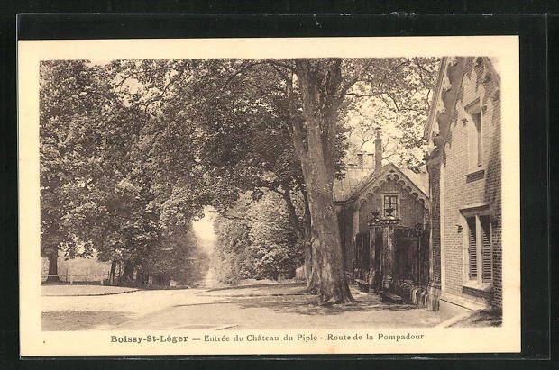CPA Boissy-Saint-Leger, Entree du Chateau du piple, Route de la Pompadour