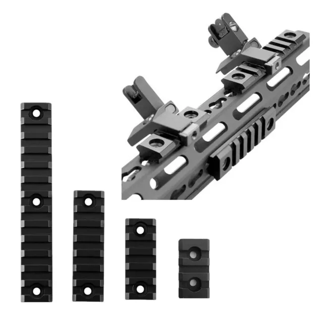 4 Pack MLOK Aluminum 3 Slot 5 Slot 7 slot 13 Slots Rail Section Weaver Picatinny