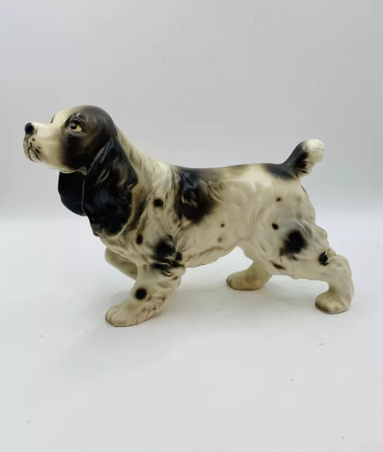 Ucagco Ceramic Springer Spaniel Dog Figurine Black And White Dog Lovers