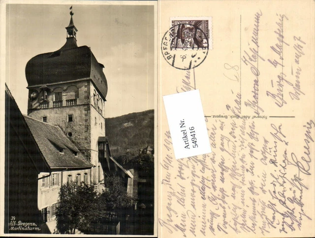 549416,Foto-AK Alt Bregenz Martinsturm pub Bruck 39