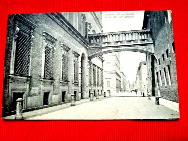 Modena- Corso Cavour- Scuola dei Sott'Ufficiali- f.p.- viag. 1911