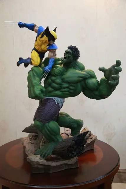 Marvel Hulk VS. Wolverine 14'' Maquette Statue Figure Model 36cm Collection Xmas