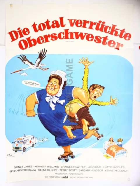 Original Filmposter Filmplakat A1 die Total Verrückte Oberschwester Gut