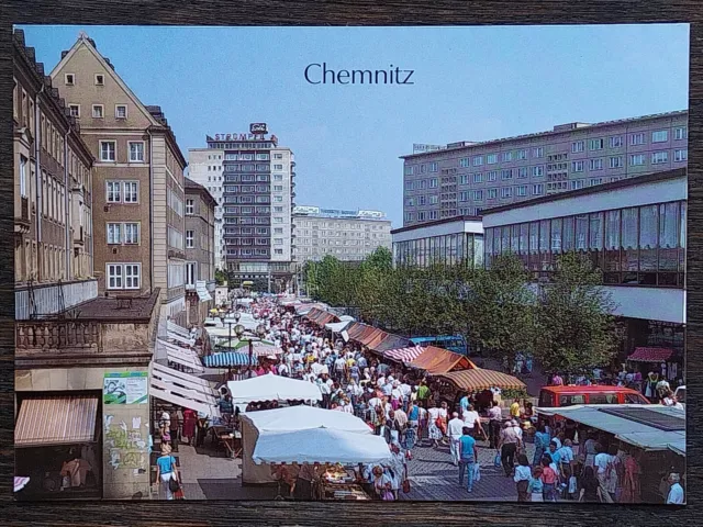 AK CHEMNITZ - Innere Klosterstraße, Markttreiben auf dem Klostermarkt - ca. 1990