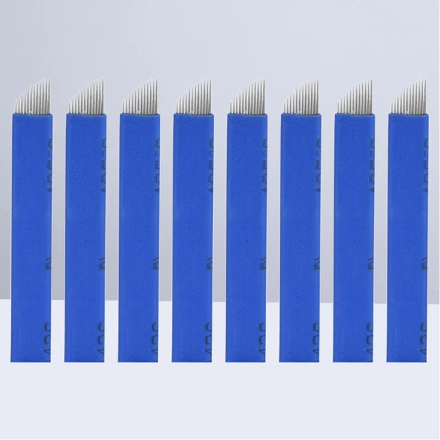 50 Pcs Lip Needles Eyebrow Needle Hand Tools Blank 11