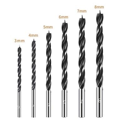 For Woodworking Tool High Carbon Steel Three Point Wood Drill Bit Set 3-8mm 6X