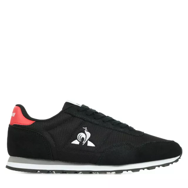 Chaussures Baskets Le Coq Sportif homme Astra Noir Noire Cuir Lacets