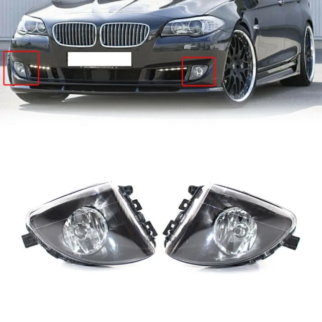 1 PAIR Front Fog Light Lamps LH+RH For BMW 5-Series F10 535i 550i 528i 2011-2013