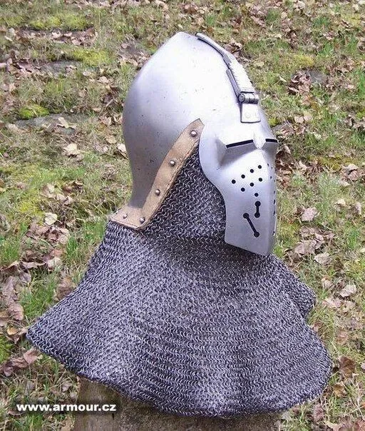 Medieval NEW Combat Jousting Bascinet Helmet 16 Gauge Steel Visor Helmet
