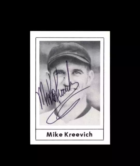 Mike Kreevich Signed 1978 Grand Slam Chicago White Sox Autograph