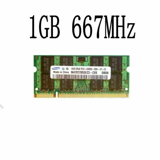 1GB PC2-5300S DDR2-667MHz 200Pin CL5 SODIMM Laptop RAM For Samsung  #07