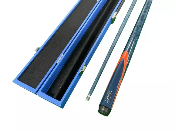 Blue Art Graphite Pool Cue + Blue Case Combo