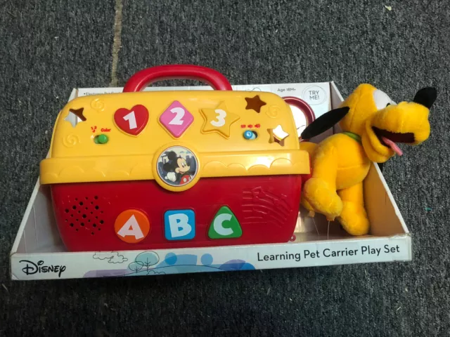 Disney Learning Pet Carrier Play Set Pluto ABC