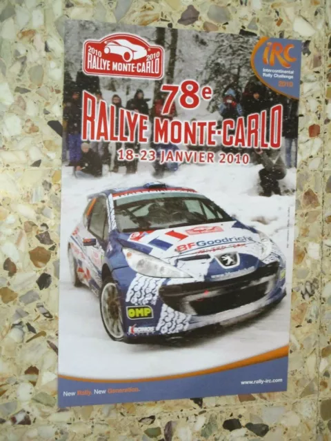 AFFICHE ORIGINALE 78 eme RALLYE MONTE CARLO 2010  WORLD RALLY ACM