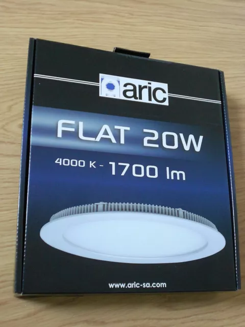 projecteur spot plafonnier rond  led 20 Watts ARIC Flat 4000k blanc 1700 lm neuf