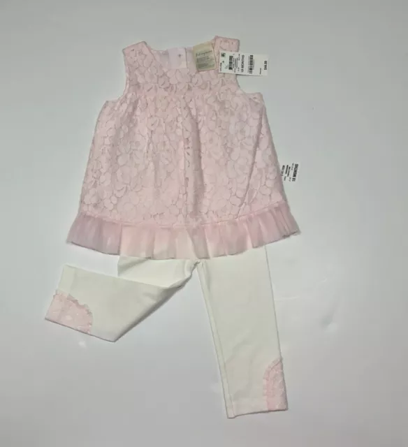 First Impressions Baby Girls 2-Pc. Lace Tunic & Leggings Set, Pink, Size 18M