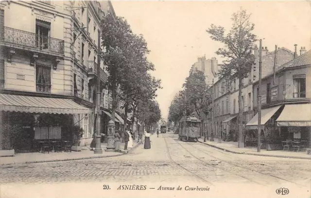 CPA 92 ASNIERES AVENUE DE CURBEVOIE (not common shot)