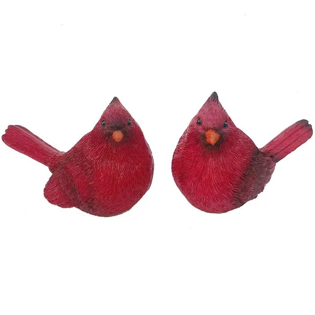 Cardinal Figurines-Red Cardinal Bird Statue Figures for House Decor and Cardinal